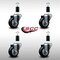 Service Caster 3'' SS Black Poly Wheel Swivel 1-3/8'' Expanding Stem Caster Set, 4PK SCC-SSEX20S314-PPUB-BLK-138-4 - alternate 4
